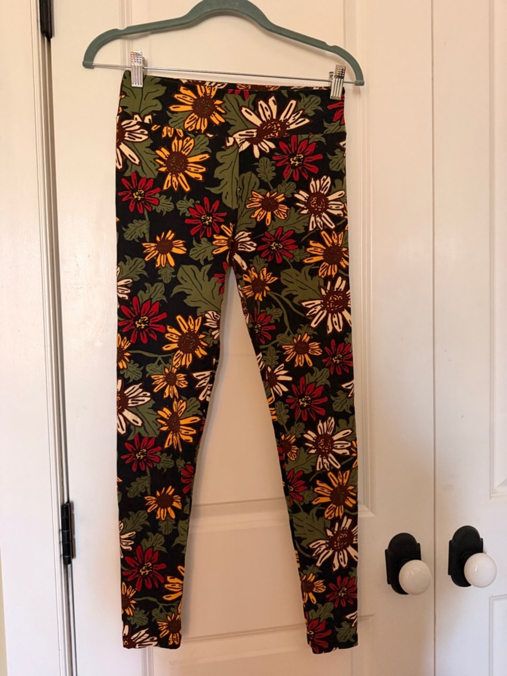LuLaRoe Brown Green Multi Floral Print